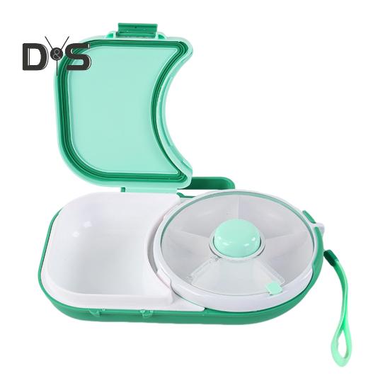 Rotierender Snackbehälter mit Deckel, Spinner-Bündel, tragbare Süßigkeitenbox für Kinder, Süßigkeitentisch, Melonenteller, versiegelte Snackbox für Zuhause, Büro, Schule, Picknick