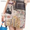 UNIFREE Cat Print A-Line Cami Dress