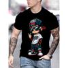 Men's 3D Digital Print Novelty T-Shirt - Short Sleeve Casual Graphic Tee