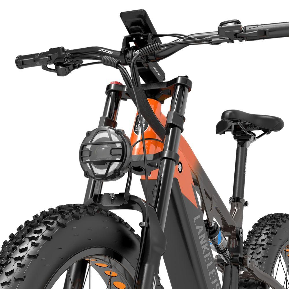 Electric bicycle LANKELEISI RV800 ,1130W motor, a 48V 20Ah battery, a top speed of 52 km/h, a range of 150km, and 26*4.0 inch tires