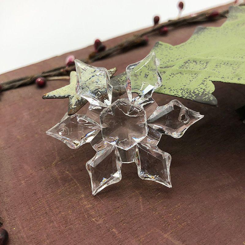 Premium Clear Plastic Snowflakes Designed For Christmas Tree Hanging Decor