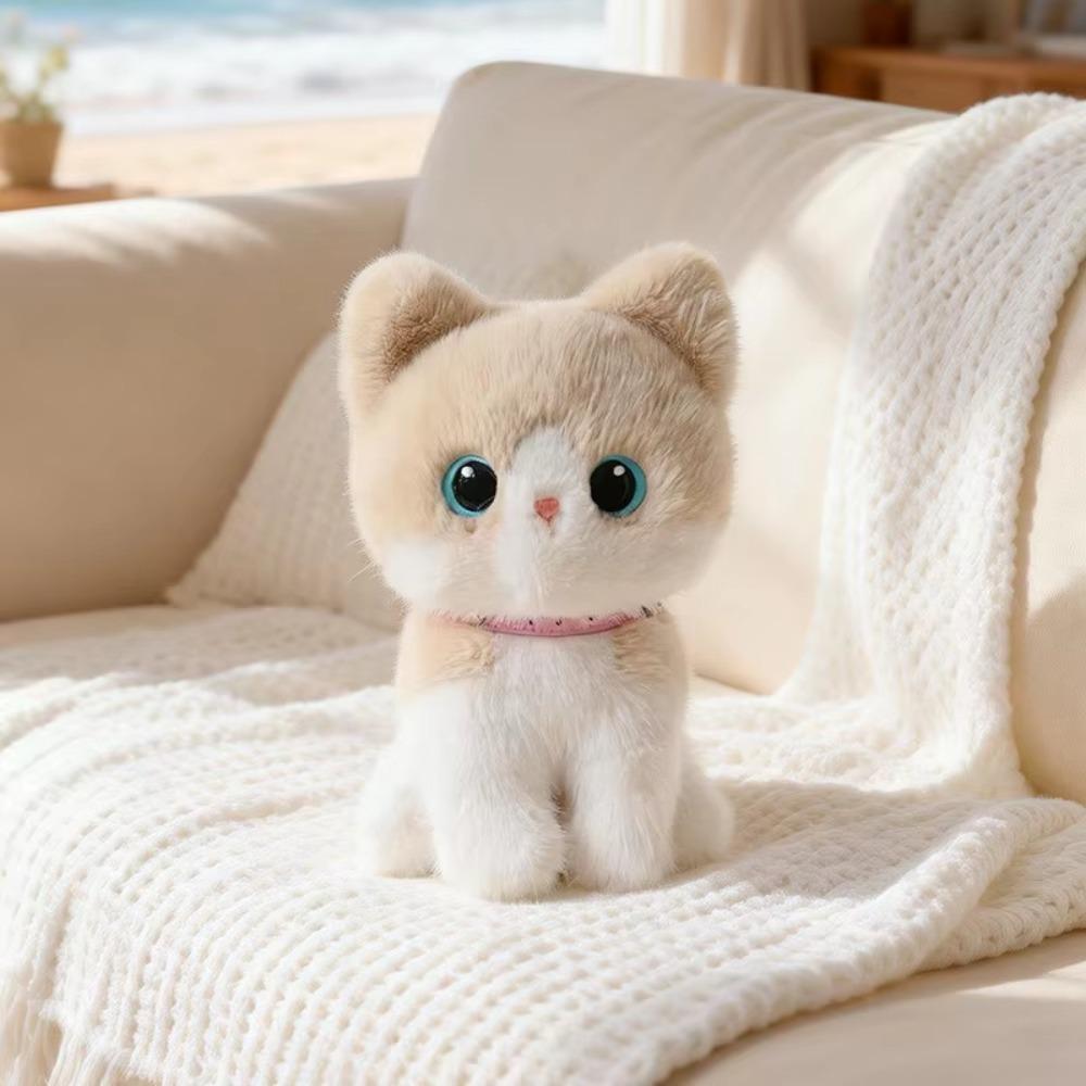 Sitting Pose Kitten Plush Toys Soft Fluffy Stuffed Cat Boys Girls Pet Cat Doll Kids Toy