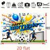 Fußball-Themen-Geburtstagsfeier Hintergrundtuch, bunt, geeignet für Partys, Geburtstagsfeiern und andere Anlässe