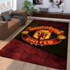 "Manchester United Logo Teppich, Roter und Schwarzer Sportfan Dekor Teppich" Geeignet für den Einsatz als Anti-Rutsch-Matte für Wohnzimmer Schlafzimmer Sofas