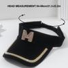 Popular women's couple baseball cap flash diamond three-dimensional letter M with golden rhinestone half-brimmed hat resort beach