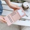 Korean Student Card Card Bag Cute Short Wallet Women Bow Leather Money Holder Wallet Three Fold Wallet Card Holder Coin Purse