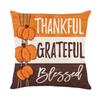 Thanksgiving Pillow Cover Fall Yellow Maple Leaf Linen Print Sofa Cushion Cover Bedroom Pillow Cover