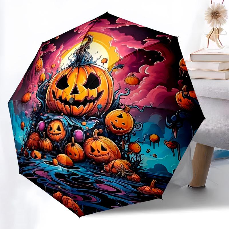 

1pc Halloween Pumpkins Automatic Umbrella - Automatic Opening And Closing, Sturdy Iron Frame, Formal Occasions yy251018147