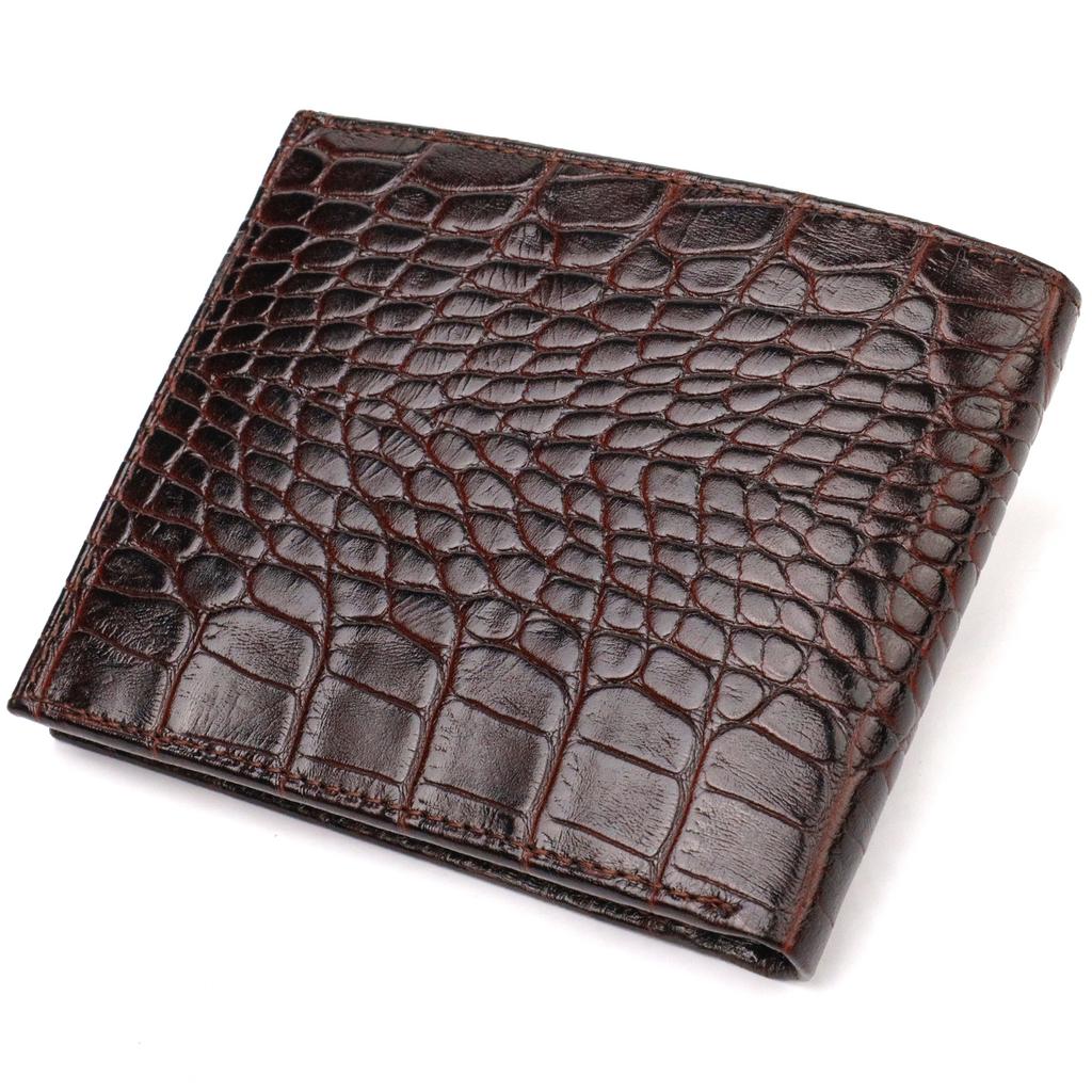 Stylová pánská peněženka z pravé texturované kůže s ražbou krokodýla CANPELLINI 21777 Brown