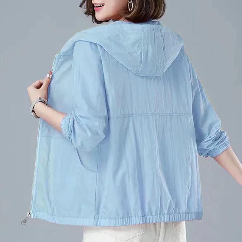 Women's Sun Protection Lightweight Long Sleeve Jacket - Style Short Casual Versatile Summer Sunscreen Shirt