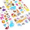 10Sheets Animal 3D Puffy Stickers for Toddlers Kids, Bulk Preschool Sticker Sheets for Reward, Craft, Scrapbooking