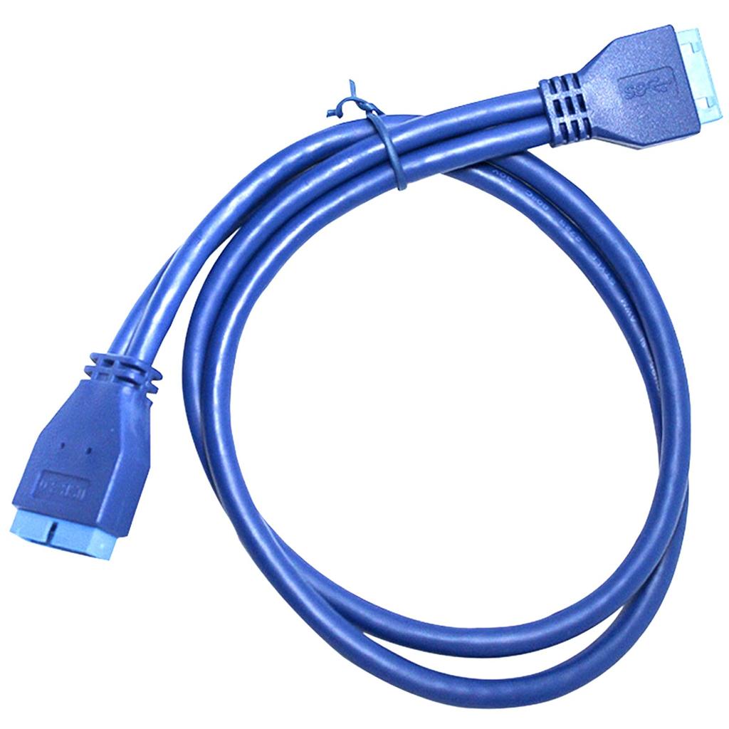 WLGQ USB Motherboard to Male to Female Internal Extension Data Transfer Cable Durable 5Gbps Extension for PC Gaming and Front Panel Ports 3.0 19-Pin