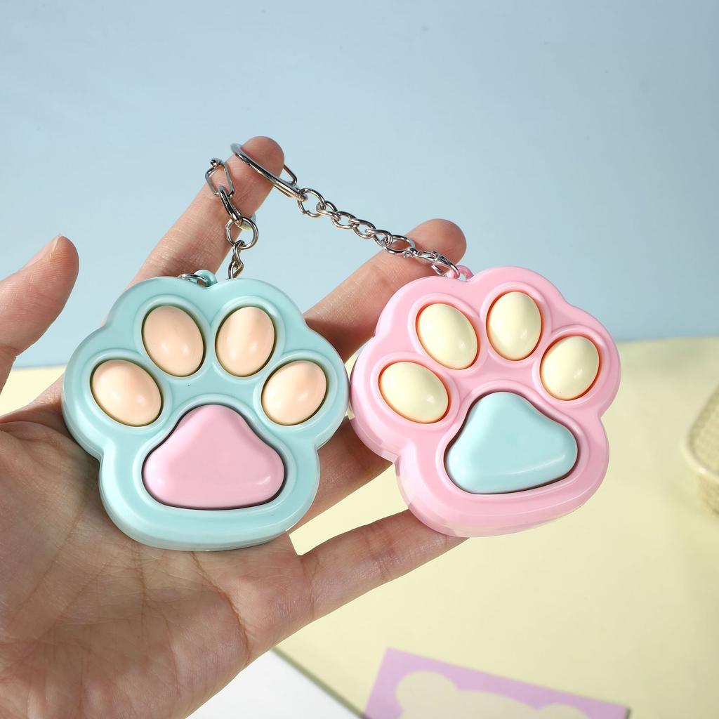 Cartoon Cat Claw Button Decompression Toy Key Pendant Bag Accessories Creative Keychain