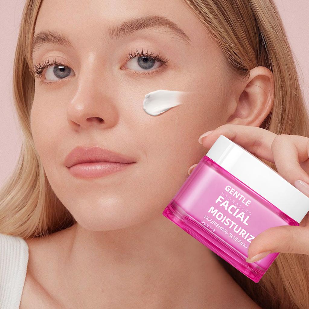 Prebiotic Overnight Firming Cream 50G Camu Camu and Vitamin C Brightening Face Cream Deep Hydration for Mature and Dry Skin Anti-Aging Treatment Jar