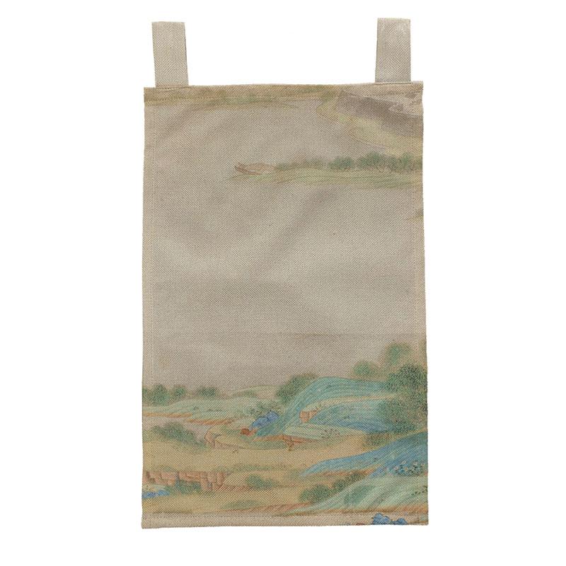 Chinese Ink Style Short Curtain Homestay Restaurant Signboard Teahouse Partition Kitchen Hanging Curtain Noren Decor Drapes