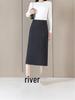 Women's High Waist Loose Midi A-line Skirt - Fashionable & Slimming, 2025 Autumn/Winter Collection