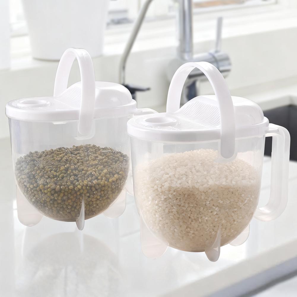 Rice Washer Kitchen Colanders Strainer Bowl With Lid Multifunctional Plastic Washer Rice Washing Kitchen Tools