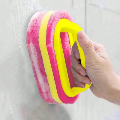Cleaning Brush Sponge Plastic Hand-Made Design Kitchen Cleaning Scrubber Easy To Use Household Cleaning Tool