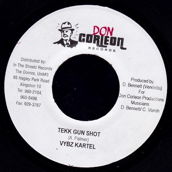 

7inch Record VYBZ KARTEL - Tekk Gun Shot NONE Don Corleon Rec 2004 Jamaica Reggae, Ska & Dub Used