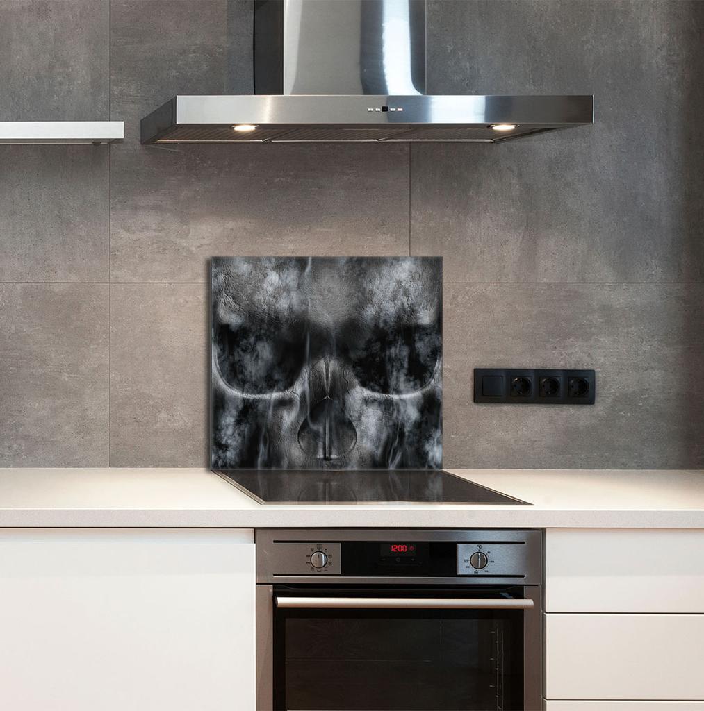 PANEL SZKLANY DO KUCHNI 65x60 Czaszka