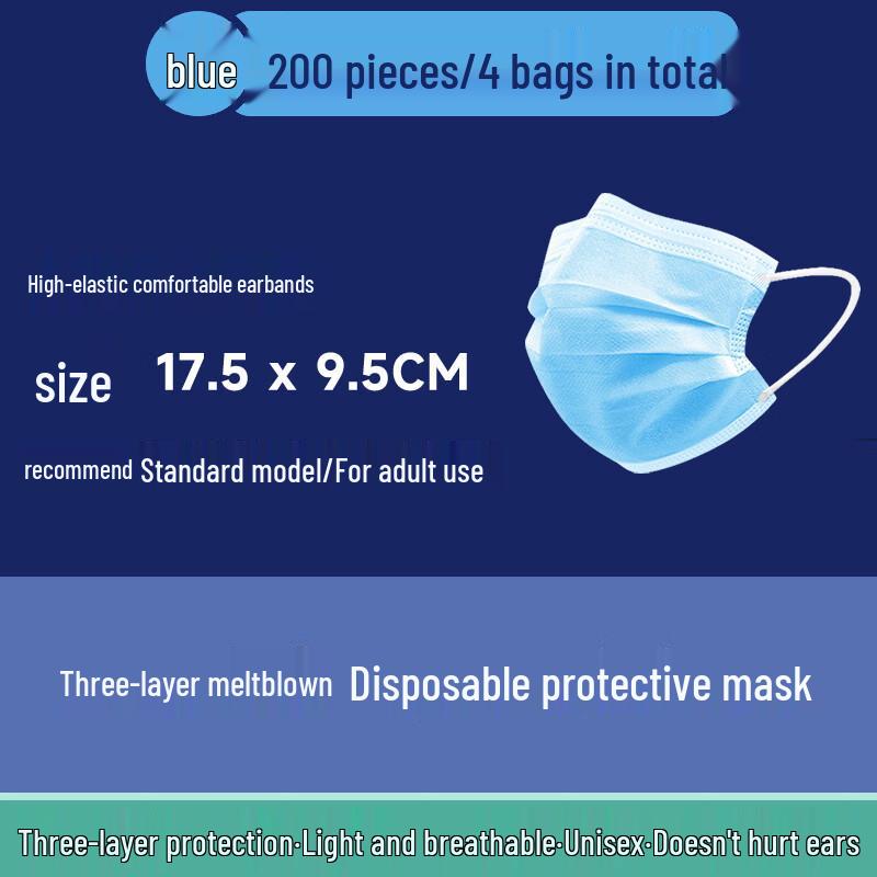 

Alliés Summer Thin Disposable 3-Ply Blue Face Masks