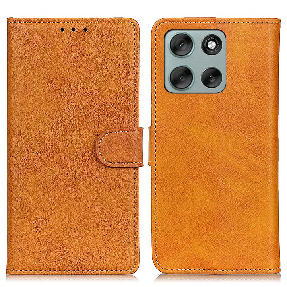 For Motorola Moto G56 5G Case Cowhide Texture Leather Wallet Stand Phone Cover
