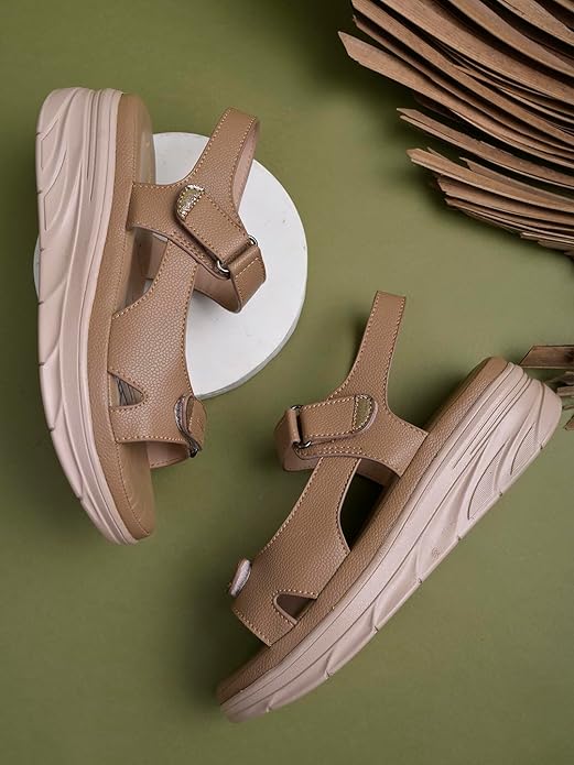 Shoetopia Womens Comfort Sandals | Lightweight Orthopedic Wedge Sandals with Adjustable Straps & Cushioned Sole for Casual Daily Footwear
