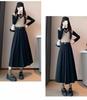 2026 Women's Petite High-Waisted Gray Wool Blend Pleated A-Line Skirt - Autumn Style