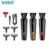 VGR Hair Trimmer Cordless Hair Cutting Machine Electric Hair Clipper Professional Haircut Barber DLC Blade Trimmer for Men LED Digital Display V-930