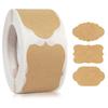 250Pcs Self-Adhesive Kraft Tags Sticker Self-Adhesive Customize Holiday Present Stickers for Jars Christmas Gift Name Tags