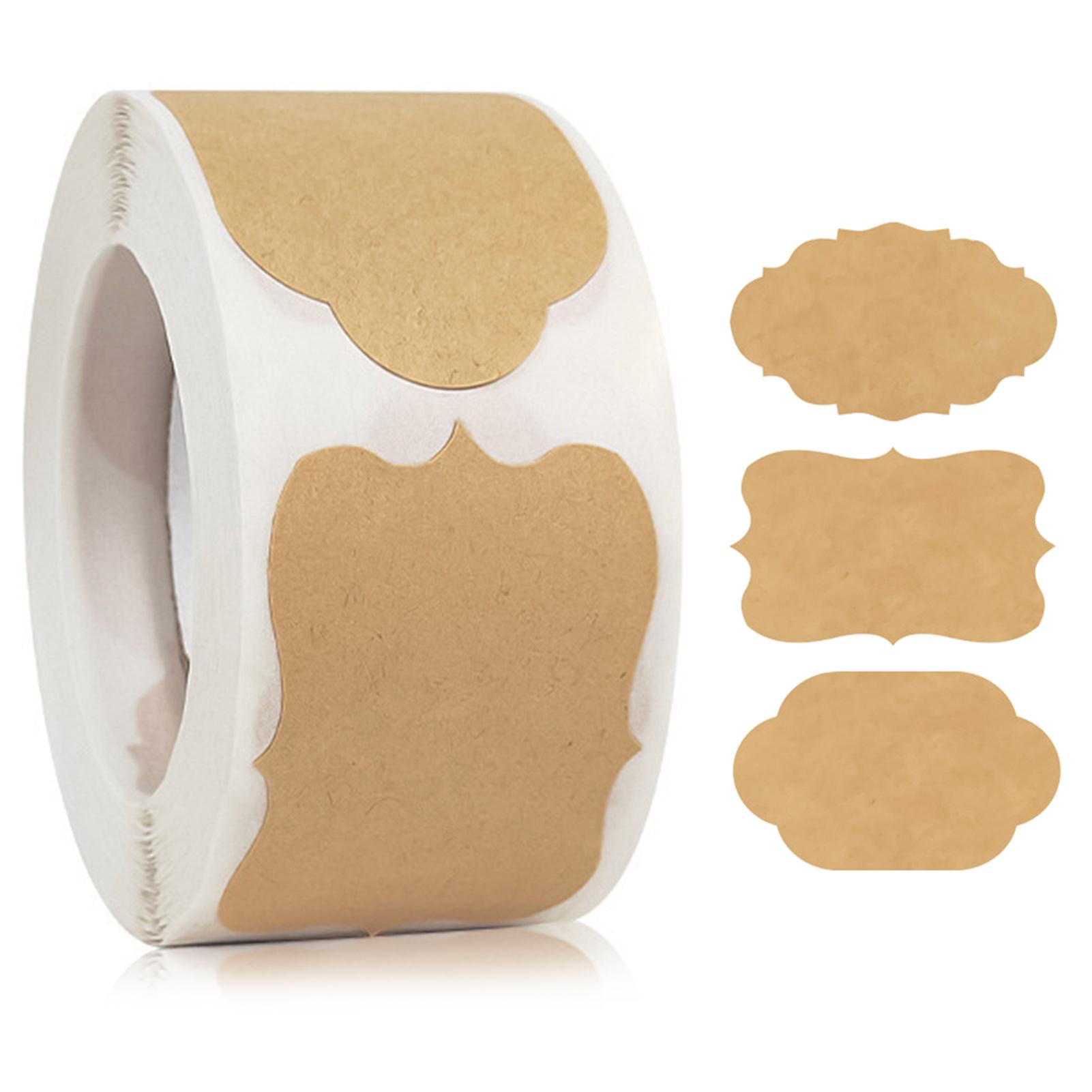 

250Pcs Self-Adhesive Kraft Tags Sticker Self-Adhesive Customize Holiday Present Stickers for Jars Christmas Gift Name Tags