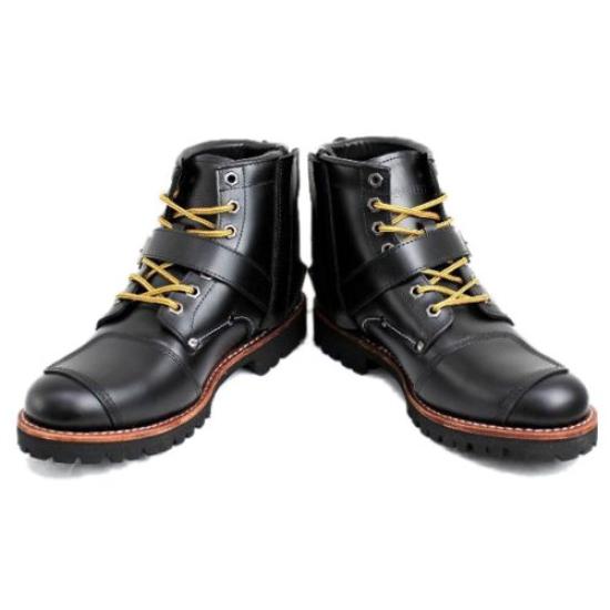AV2931 TIGER Biker Style Mid Boots BLACK Black US5 [Avirex] (approx. 23cm)