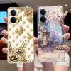 Bright Golden Butterflie Pattern Phone Case For Realme P3 5G Luxury Anti-scratch Soft Casing TPU Transparent Back Cover