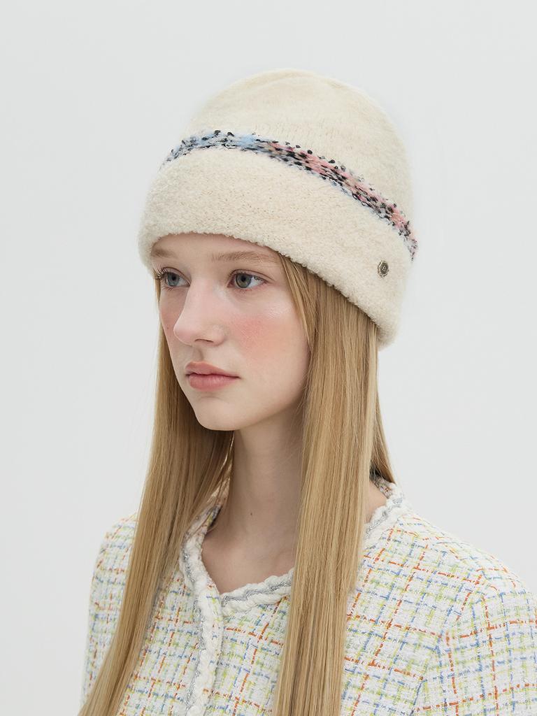 Beulaunhaes Charlotte Boucle Beanie - Ivory