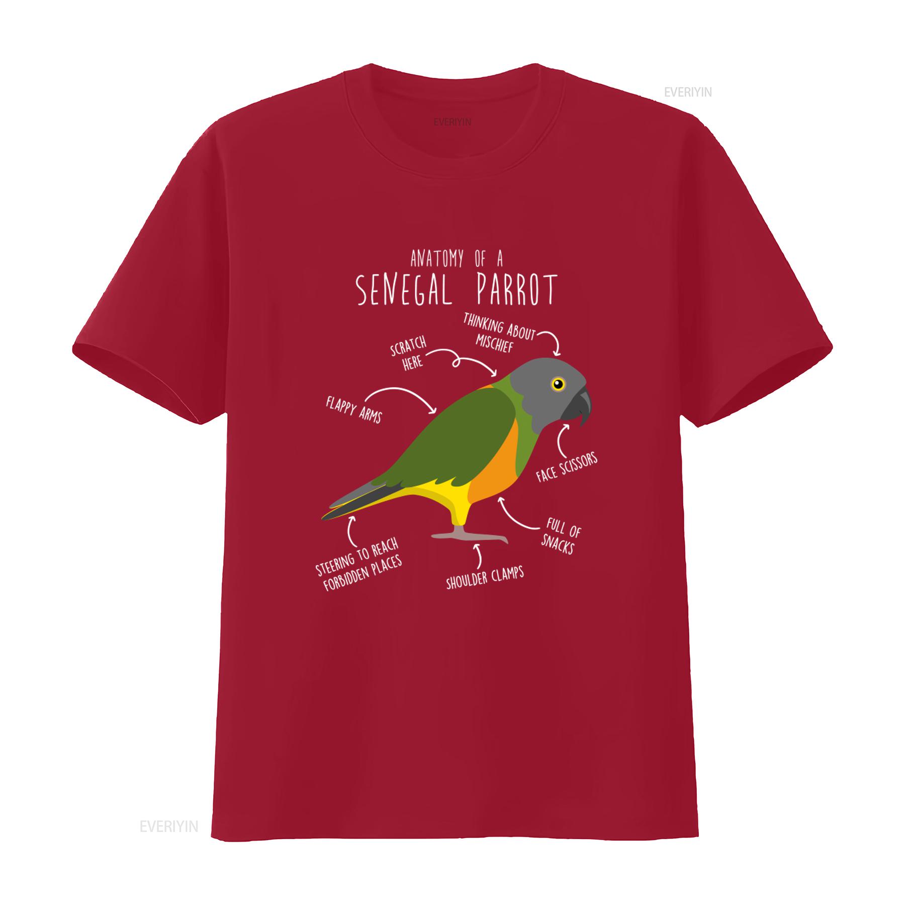 Senegal Parrot T Shirt Funny Lover Cute Pet Bird Mom Dad Top African Poicephalus Anatomy Design vintage Washed Slightly Stylish S