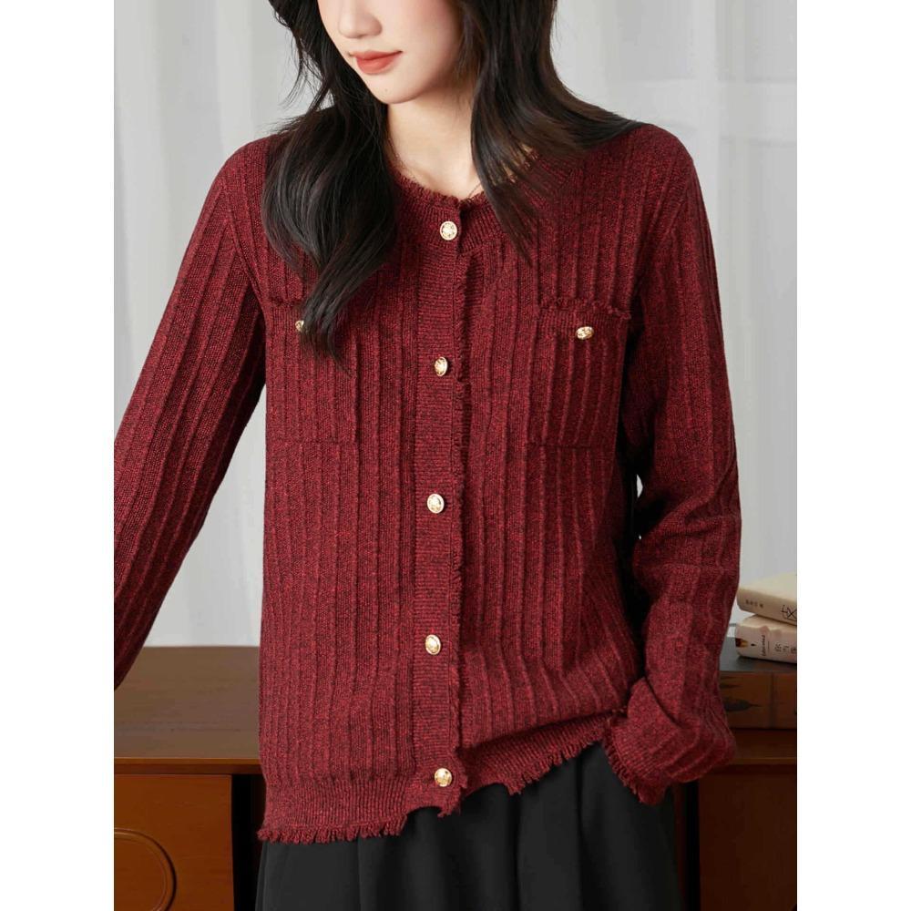 Fashionable and Stylish Top High-end Fringed Knitted Cardigan for Women Short Coat Sweater