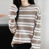 Navava Women Casual STripe PoinT Long Sleeve KniT T Nk3187