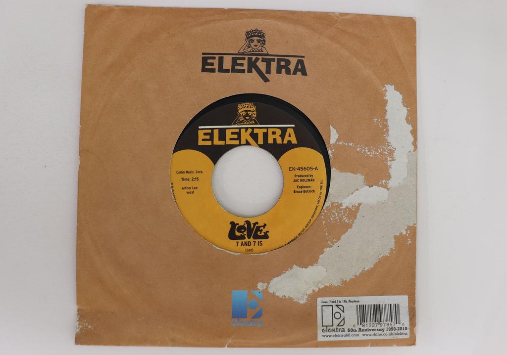 7inch Record LOVE  7 And 7 Is  No. Fourteen EK45605 ELEKTRA 2010 Europe Rock Used