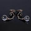 2 Metal Crystal Glass Curtain Holdbacks, Window Drapery Tiebacks