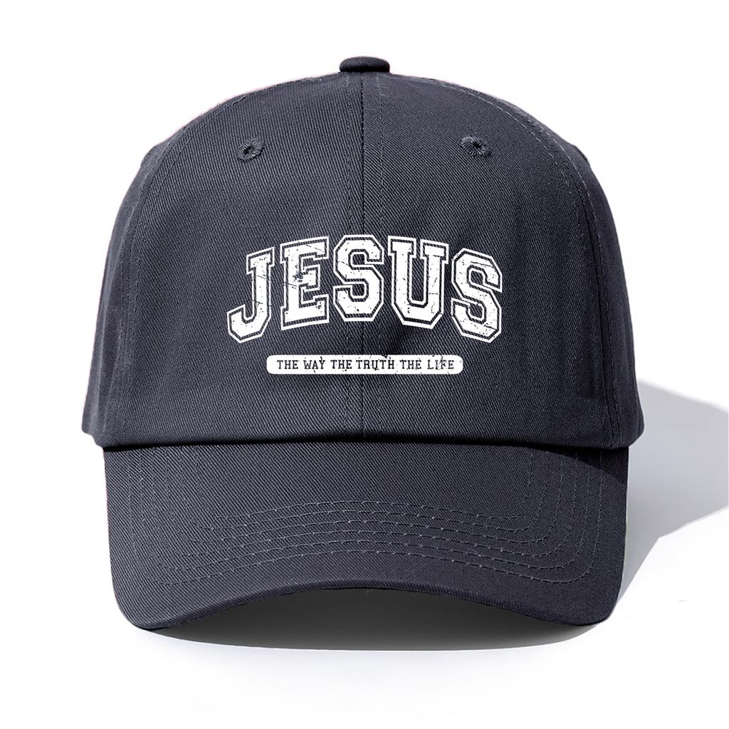 1pc JESUS Print Baseball Cap for AdultsMinimalist Retro Style Casual Soft Adjustable Dad HatPerfect As Gift