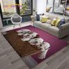 Cartoon French Pit Bull Dog Pet Carpet Rug for Home Living Room Bedroom Sofa Doormat Decor,kids Play Area Rug Non-slip Floor Mat