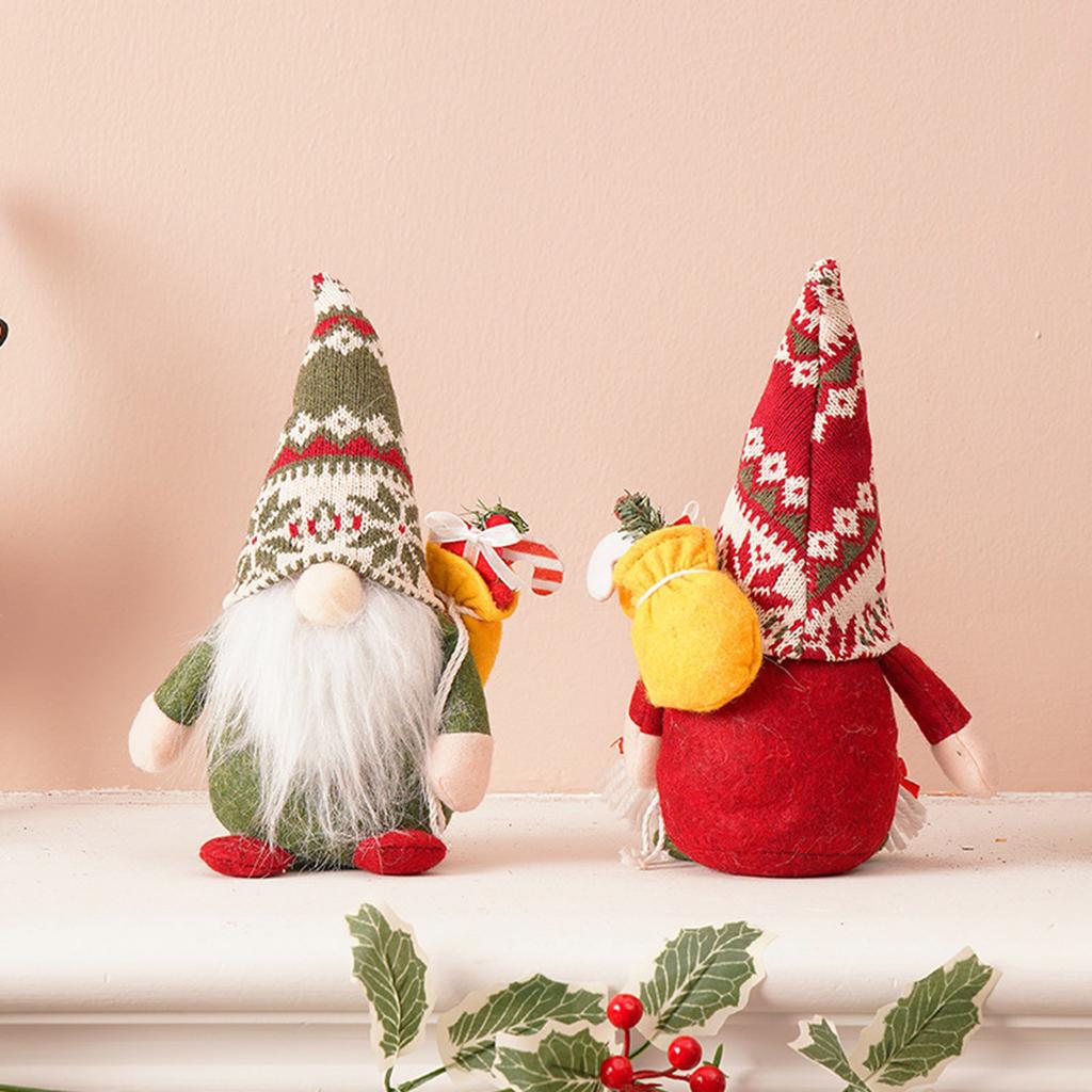 Christmas Gnomes Plush Decors,Handmade Swedish Tomte Gnomes Nisse Scandinavian Ornament Elf Dwarf for Home Decorations