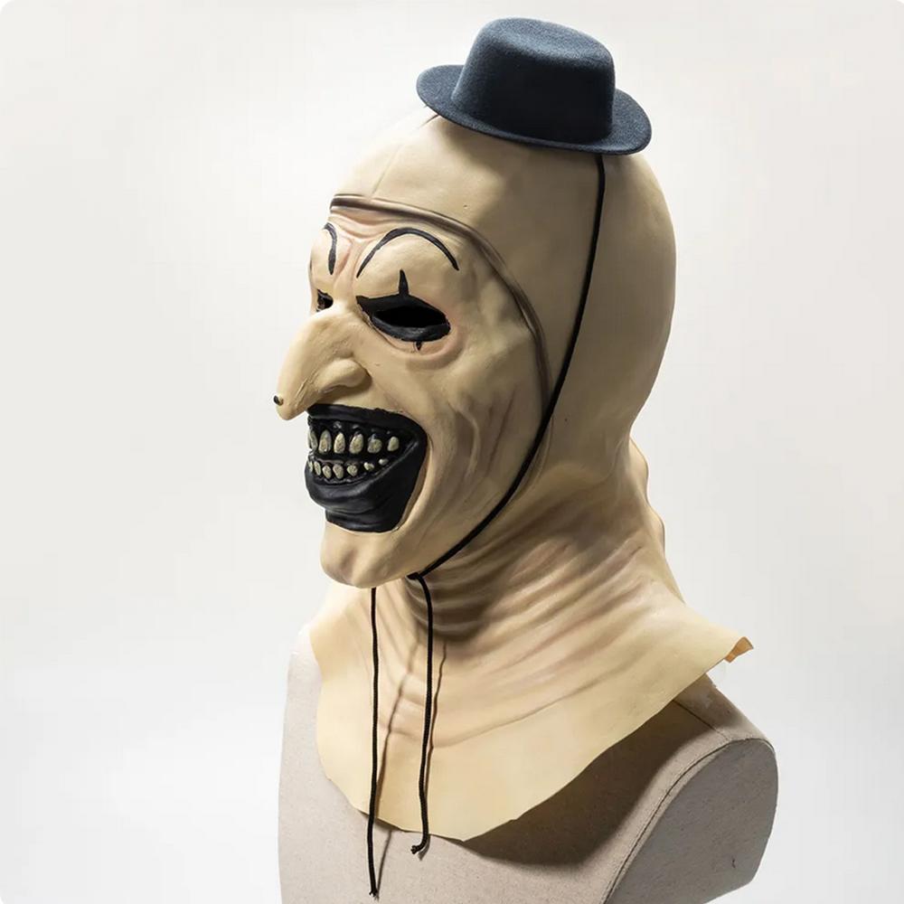 Movie Terrifier Black Hat Joker Mask for Halloween Cosplay Costume Accessory