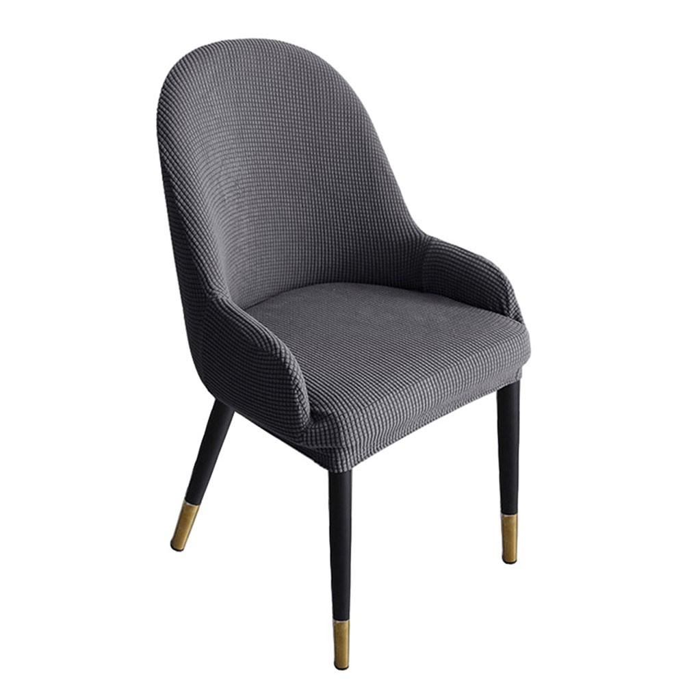

Corn Velvet Chair Cover Dining Chair Cover Semi-circular коричневий