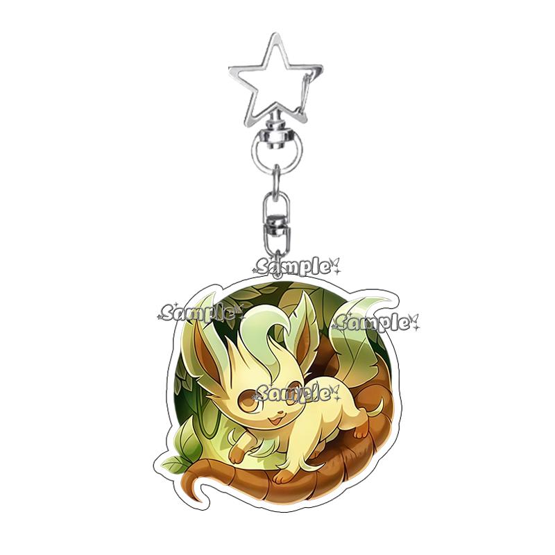 Eevee Acrylic Keychain Anime Cartoon Umbreon Jolteon Leafeon Sylveon Cute Character Accessory Backpack Pendant Decoration Gift