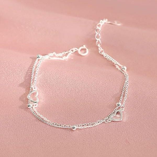 Female Niche Fashion Simple Double-layer Heart Bracelet