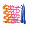 12/18/10pcs Hair Curler Rollers Women Spiral Curls Heatless with 2 Pcs Hooks DIY Wave Shape Rollers Spiral Round Curls Hair Tool