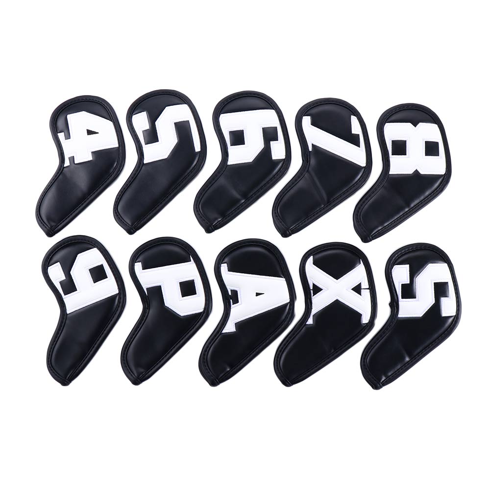 6 Clors Men and Women 4-9 ASPX PU Leather High-end Protective Cover Golf Wedge Cover Golf Iron Covers Golf Club Head Covers