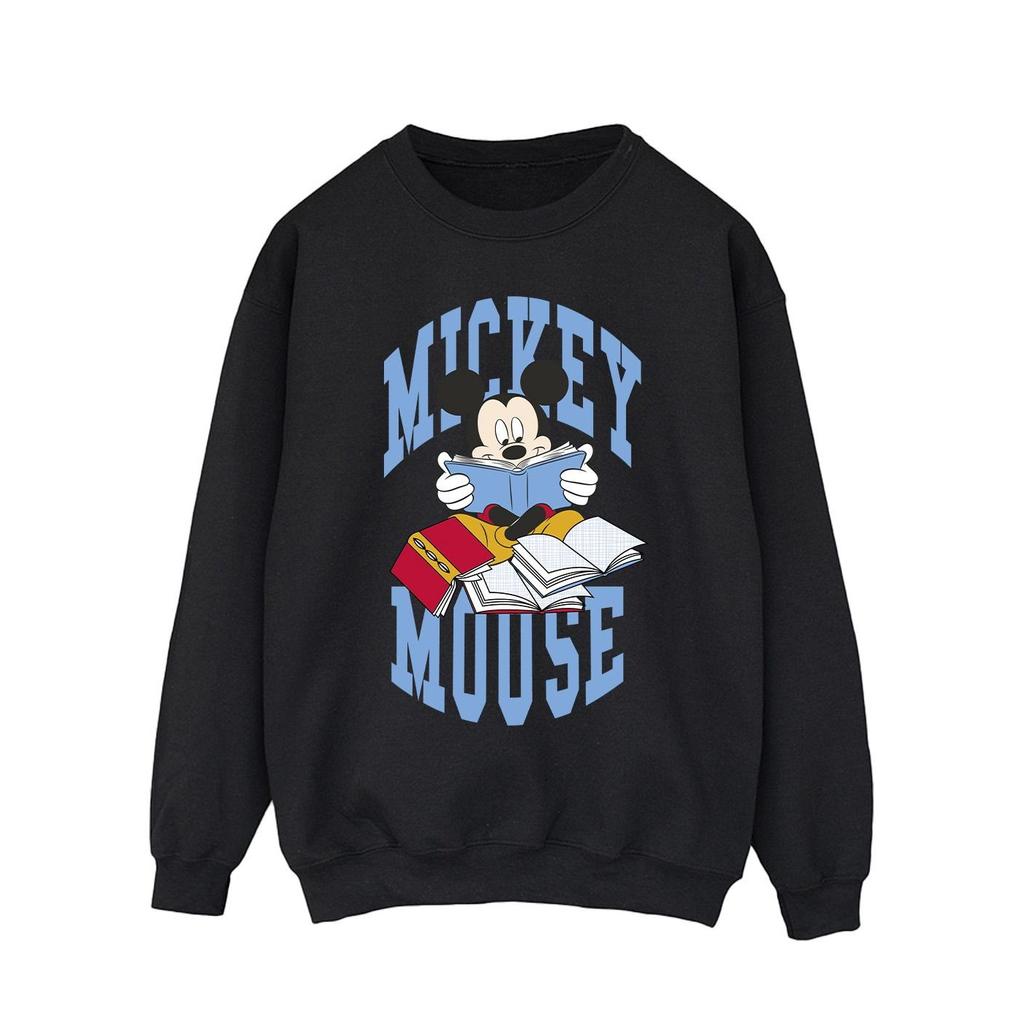 Disney Mens Reading Books Mickey Mouse Sweatshirt