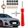 Slotted Handle Tire Valve Stem Core Remover Tire Valve Core Removal Tools Kit Valve Core Wrench Set Auto Motorcycle Accessories